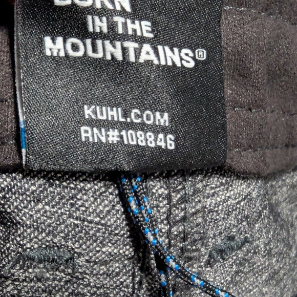 KUHL Men's Klash Gotham Black/Gray Hiking Pants Water Resistant Size 38X32 - Picture 12 of 15